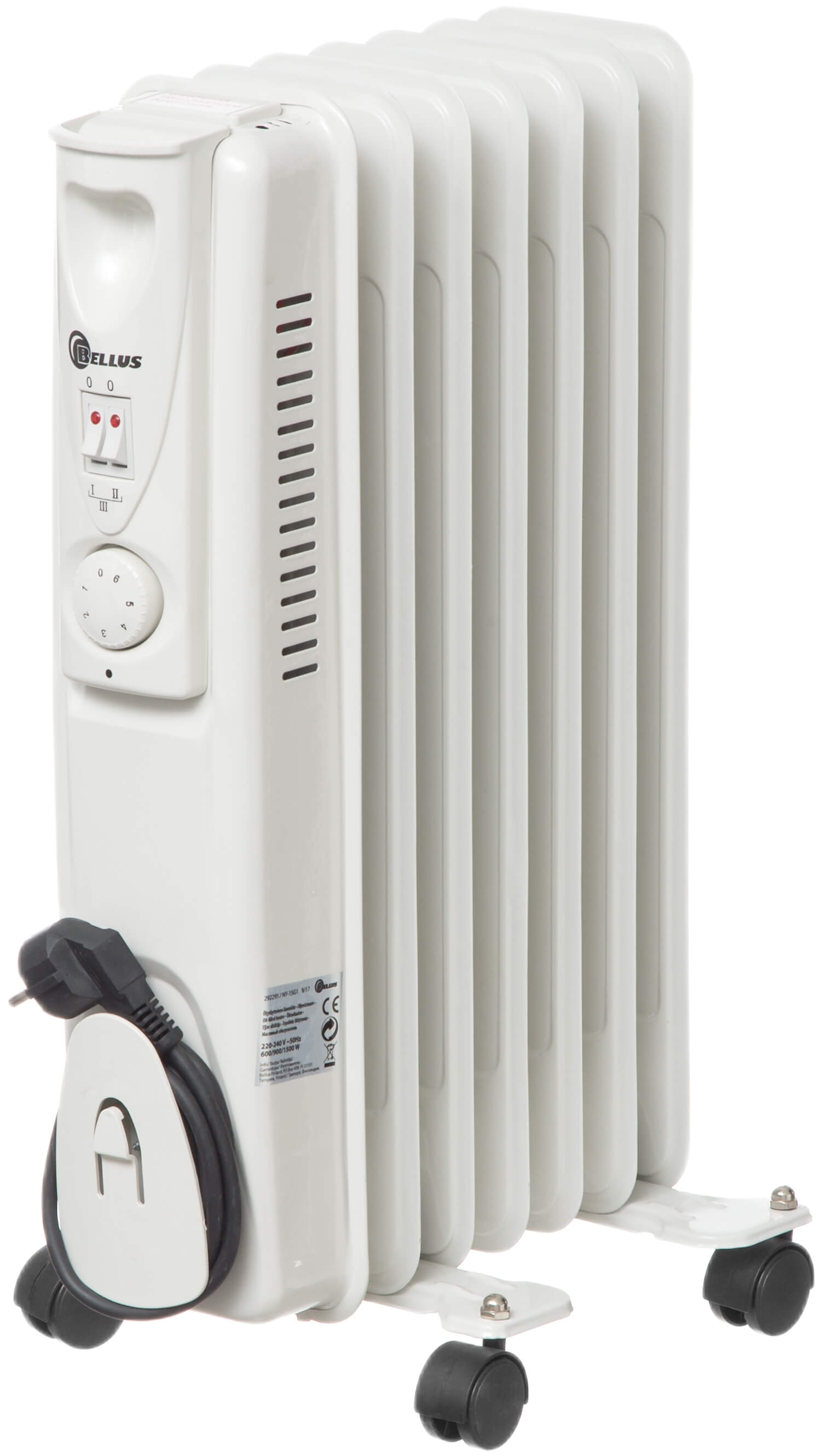 Öljytäytteinen lämmitin 1500 W, Bellus