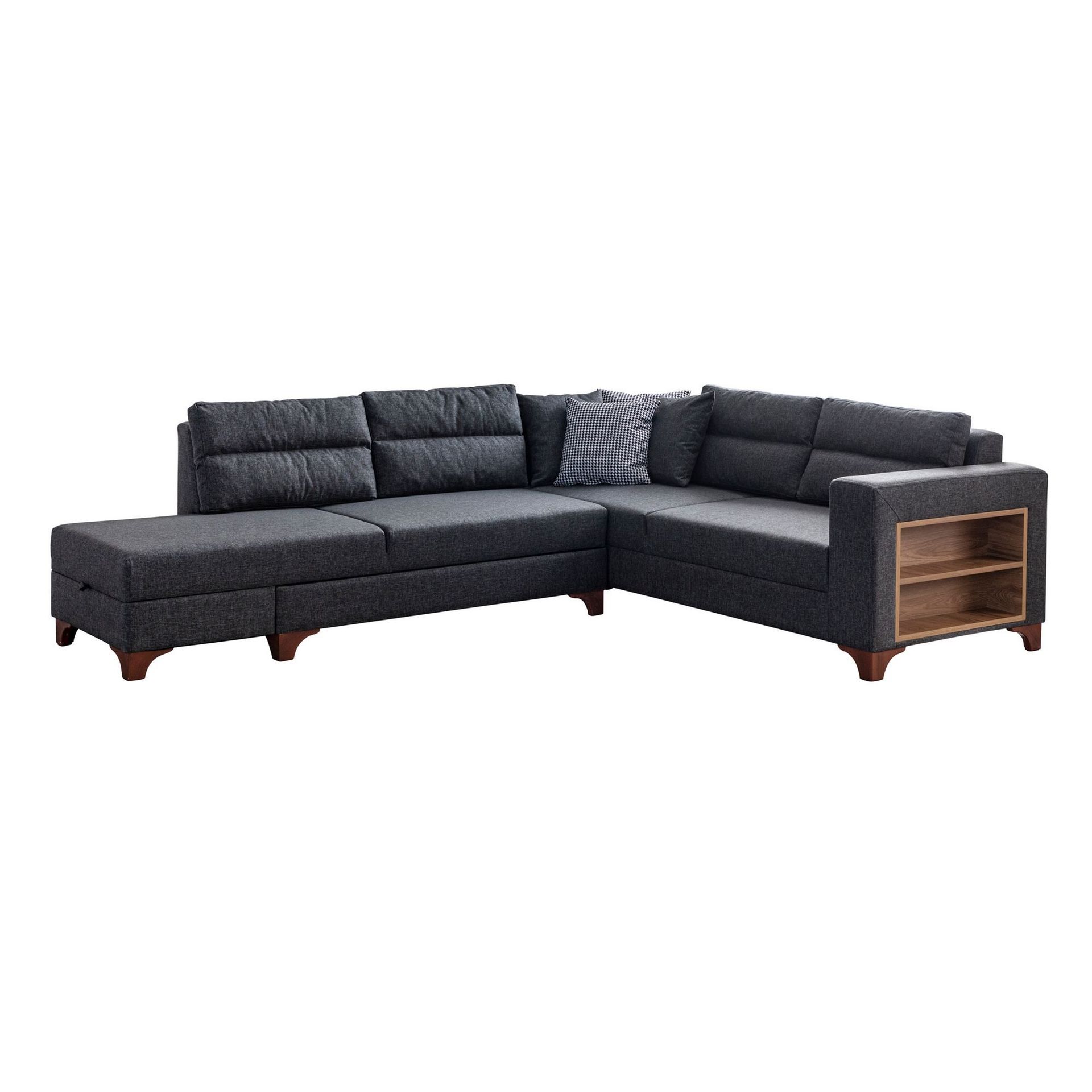 Kulmasohva-vuodesohva Atelier Del Sofa T-Loft Right Antrasiitti
